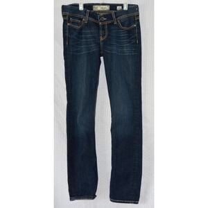 BKE Blue Denim Jeans Addison Slim Straight Skinny Jean Pants SIZE 27